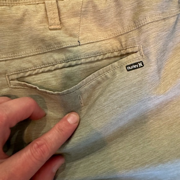 Hurley shorts with 34” waist, tan, 8” inseam, Nike Dri-Fit - Picture 8 of 8